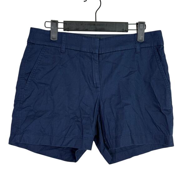 J. Crew Cotton Classic Chino Utility Flat Front Pocket Casual Shorts 4 Navy Blue - Picture 9 of 15
